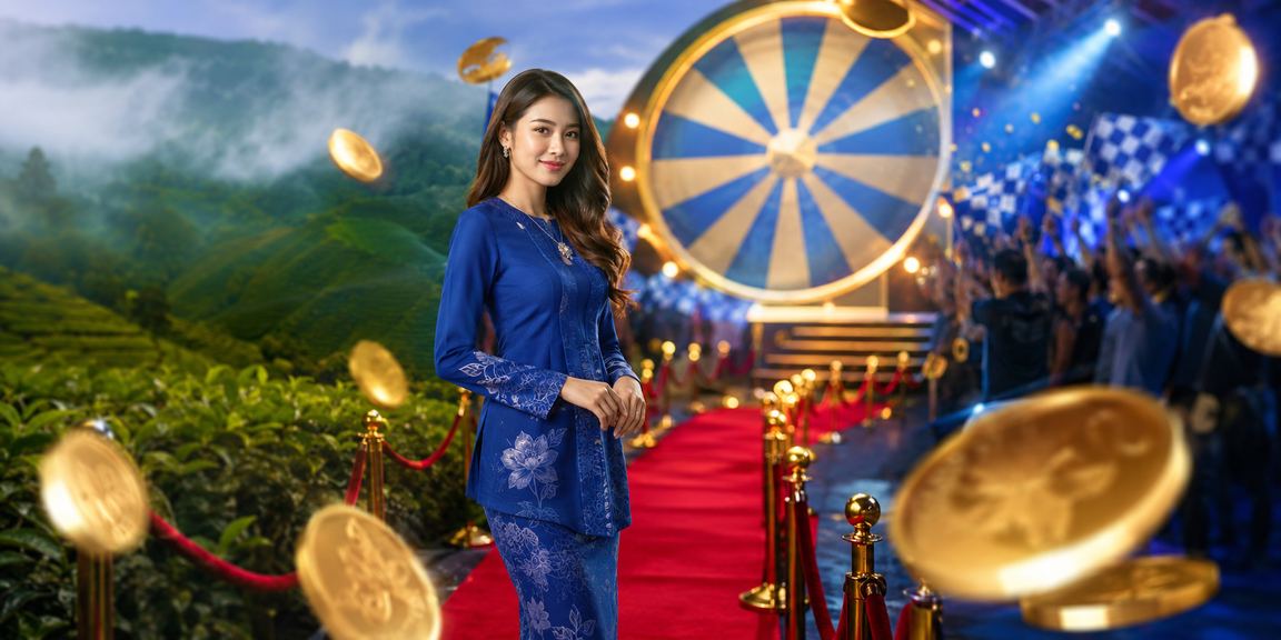 Pemain Malaysia bergaya baju kurung menikmati Roulette dalam suasana perayaan di platform gr86